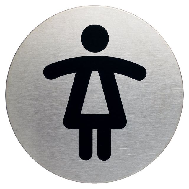 Durable - Infobord pictogram  wc dames rond 83mm