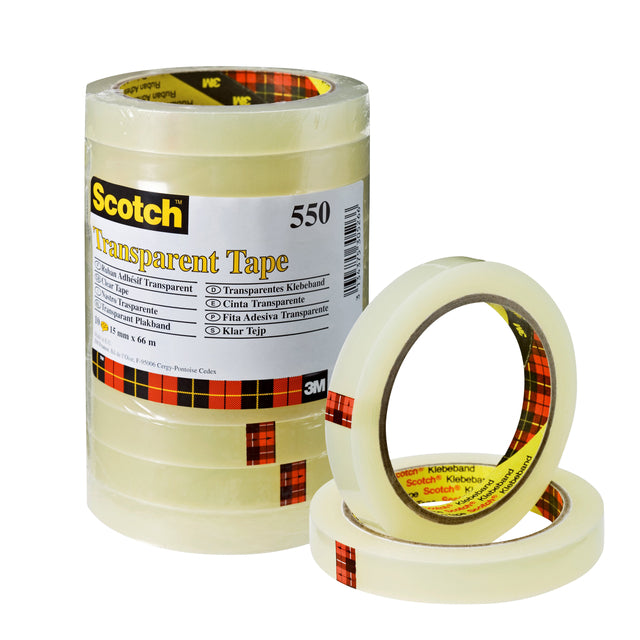 Scotch - Plakband 3m 550 15mmx66m tr