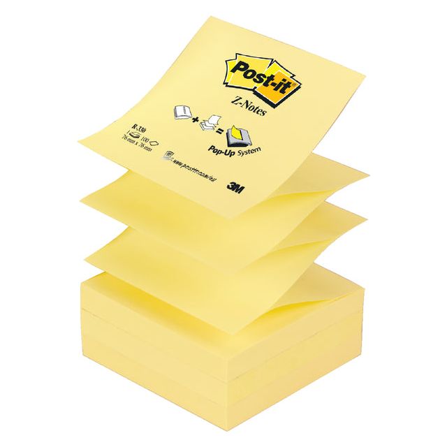 Post-it - Memoblok 3m  z-note r330 geel