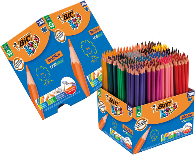 Bickids - crayons de couleur enfants Evolution Schoolbox 288 pièces Assorti