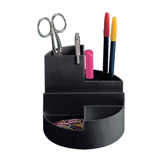 Maul - Schreibtisch Organizer Penbak Roundbox Ø14x12,5 cm, 7 Abschnitte schwarz