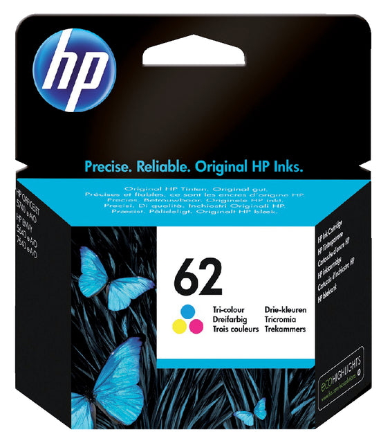 HP - inktcartridge 62, 165 pagina's, OEM C2P06AE, 3 kleuren