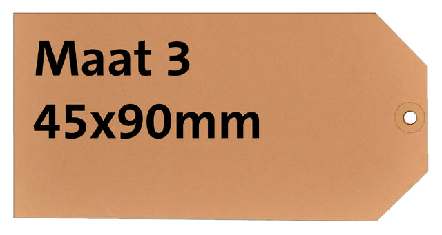 HF2 - Etikettenkarton NR3 200gr 45x90mm Chamois 1000 Stück