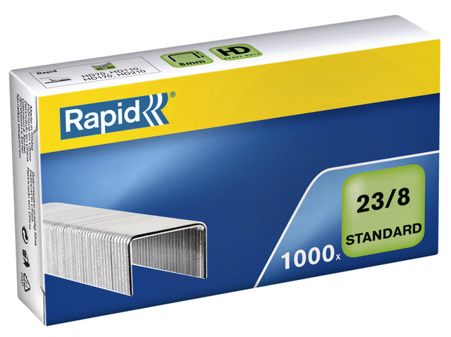 Rapid - Staples 23/8 Galvanisé Standard 1000 pièces | 10 pièces