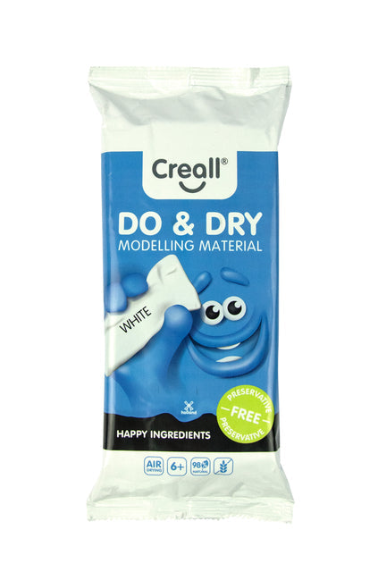 Creall - Boetseerpasta Do Dry wit, happy ingredients, pak van 1 kg