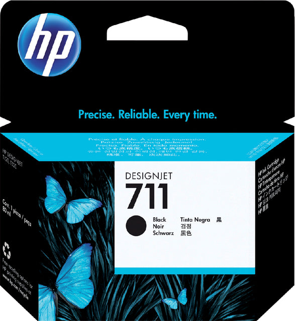 HP - Inkcartridge 711, 80 ml, OEM CZ133A, noir