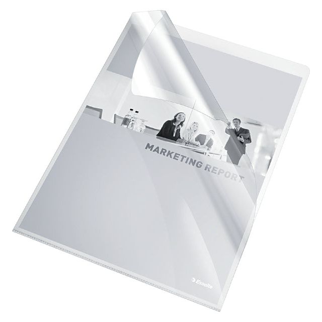 Esselte - L-Folder, Copy Safe, Crystal Clear, A4, 105 Micron, paquet de 10 pièces, transparent