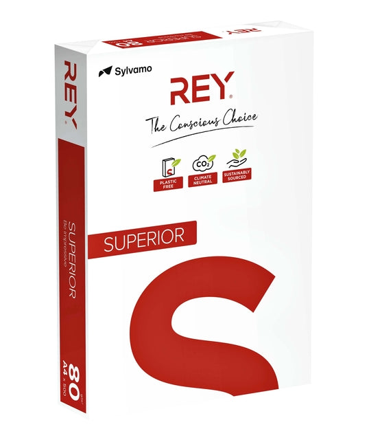 Rey - Copier Paper Superior A4 80GR WHITE 500VEL | 5 pièces