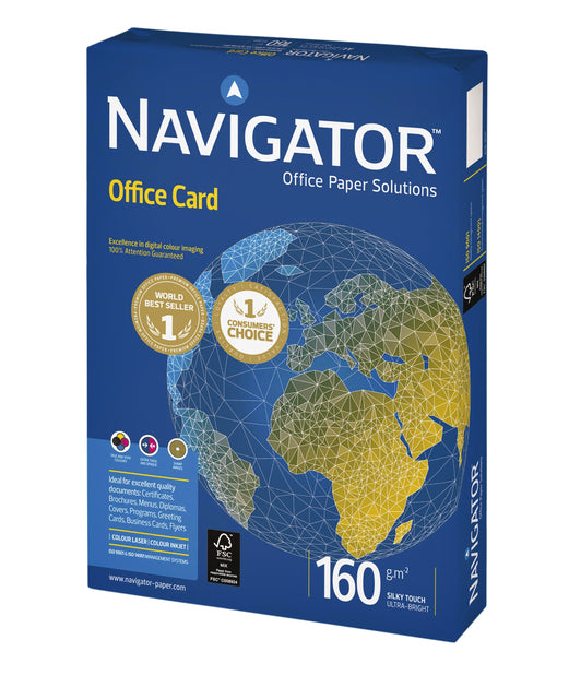 Navigator - Card presentatiepapier ft A4, 160 g, pak van 250 vel