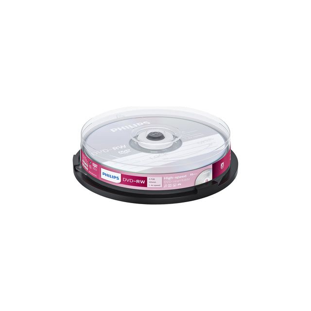 Philips - dvd-rw 4.7gb 4x sp (10)