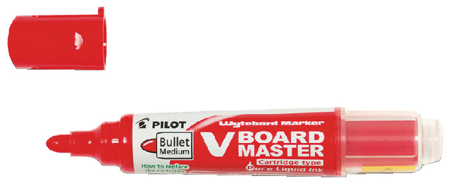 Pilot - V-Board Master whiteboardmarker, ronde punt, 2,3 mm, rood