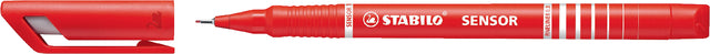 Stabilo - Fineliner sensor 189/40 f rood | 10 stuks