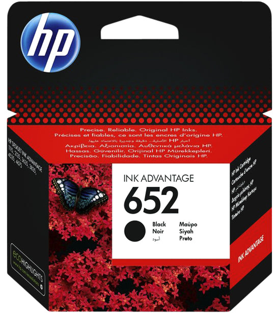 HP - Inkcartridge F6v25ae 652 Schwarz