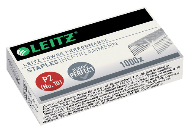 Leitz - Staples P2 No.10 galvanisé 1000 pièces | 20 pièces