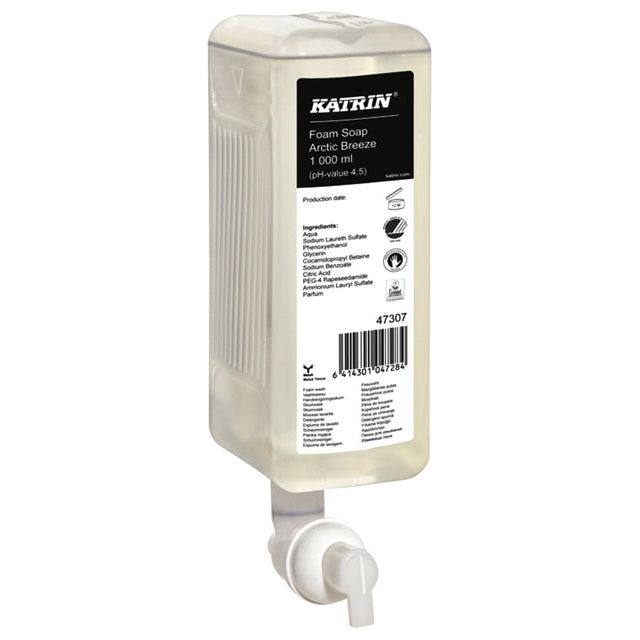 Katrin - Savon à main Katrin mousse arctique brise 1000 ml 47307 | Boîte extérieure une pièce 6