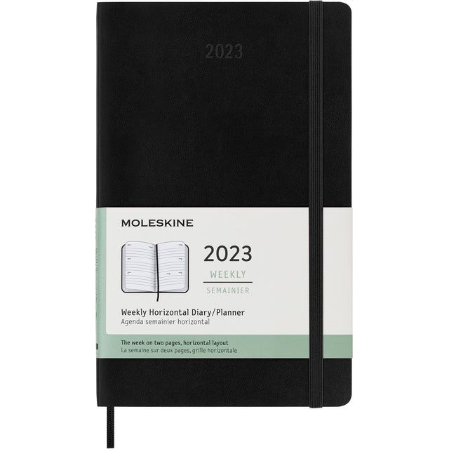 Moleskine - Agenda 2023 MSK 12mnd Grand 7D / 2P HC ZW | 1 pièce | 9 pièces