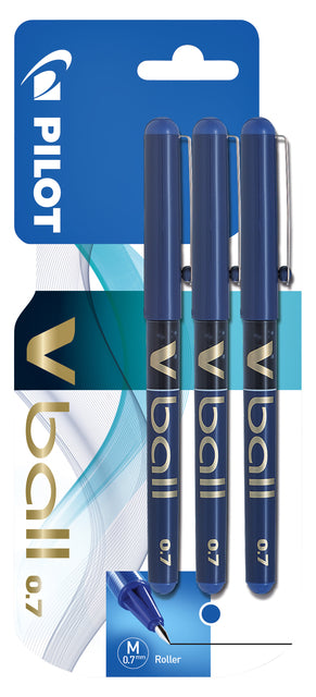 Pilot - Rollerpen pilot v-ball 07 medium 3st blauw