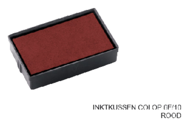 Colop - Inktkussen colop 6e/10 rood | 5 stuks