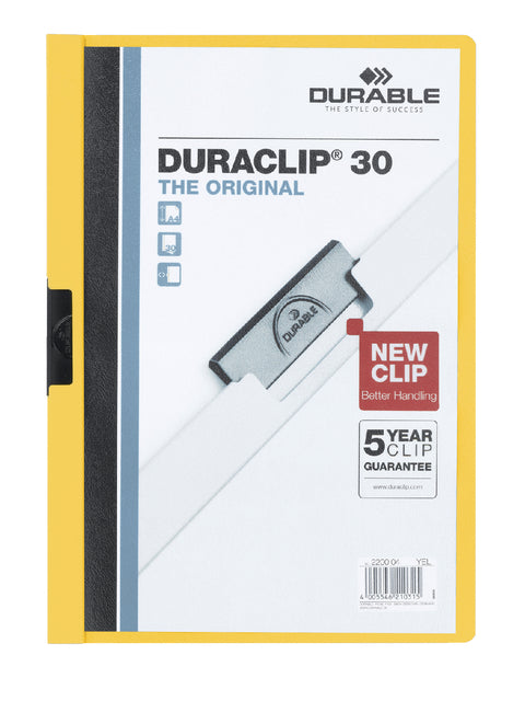 Durable - klemmap Duraclip Original 30 geel