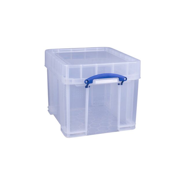 Really Useful Box - Box opbergdoos 35 liter XL, transparant, voor het opbergen van medium LP's