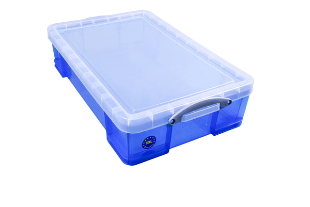 Really Useful - Opbergbox ru 33ltr 710x440x165mm transp blauw