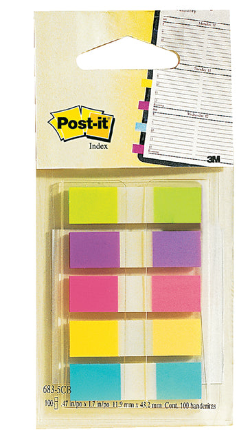 Post -it - Indextabs 6835 11.9x43.1mm Assorti | 6 pièces