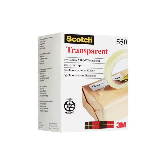 Scotch - Plakband 550 12mmx66m transparant