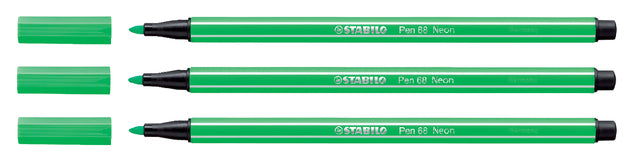 Stabilo - Viltstift pen 68/033 m neon groen