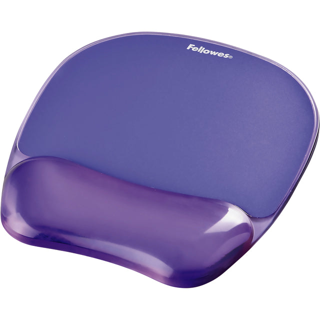 Fellowes - Mat de souris avec cristaux de soutien aux poignets gel transparent violet