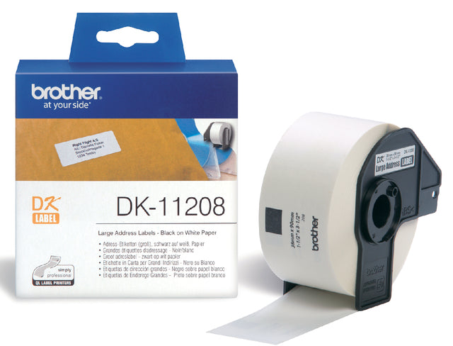 Brother - Etiket brother dk11208 adressering groot 38x90mm | 3 stuks