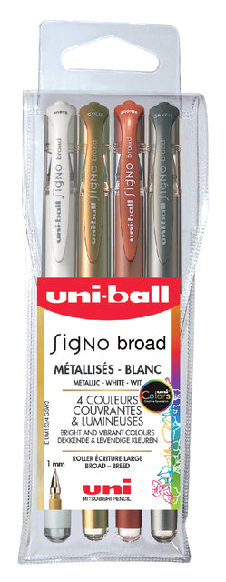 Uni -ball - Gelshrijks Signo Broad Metalic Pub bei 4 Farben