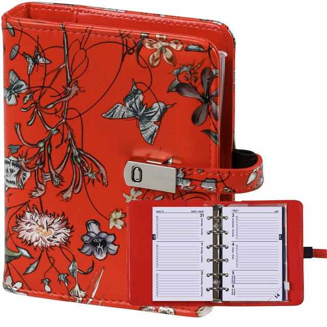 Kalpa - Organizer  pocket + agenda 22-23 bloem rood