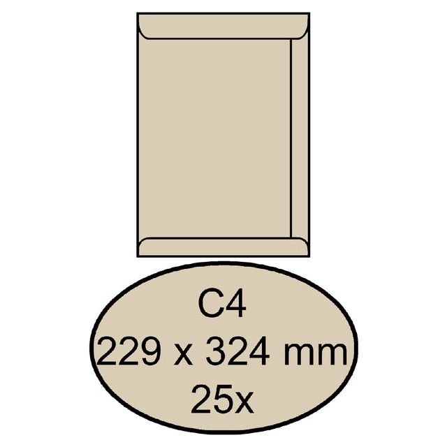 Umhülle Cleverpack Deed C4 229x324mm Gomed Creme Pak bei 25 Teilen