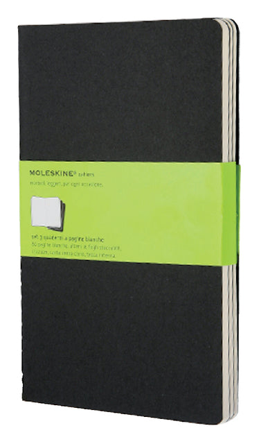 Moleskine - Schrift moleskine 130x210mm blc 160pag zwart 3st