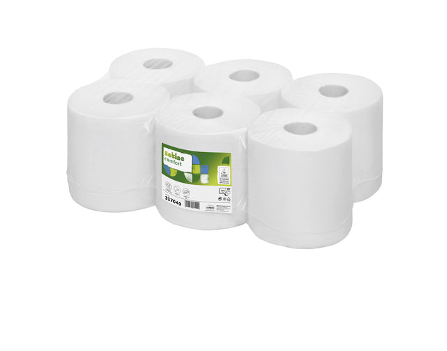 Satino von WEPA - Reinigungsroll Satino Smart 1 - Laags 20cmx300m Clear White 6 Rolls