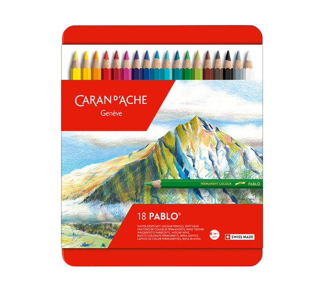 Caran D'Che - Crayons de couleur Caran D'Che Pablo Assorti de 18 pièces