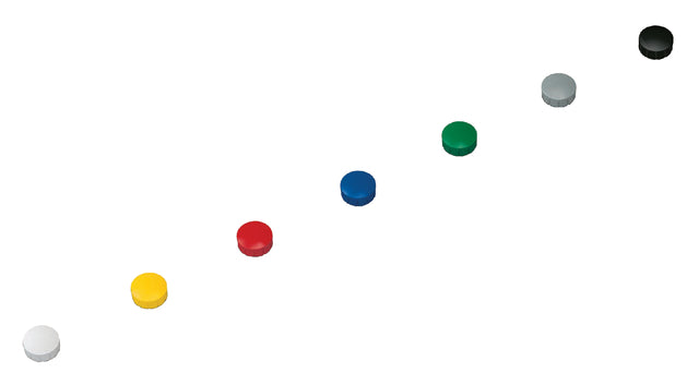 Maul - magneet Solid, 15 mm, trekkracht 150 gr, doos van 10 stuks, assorti