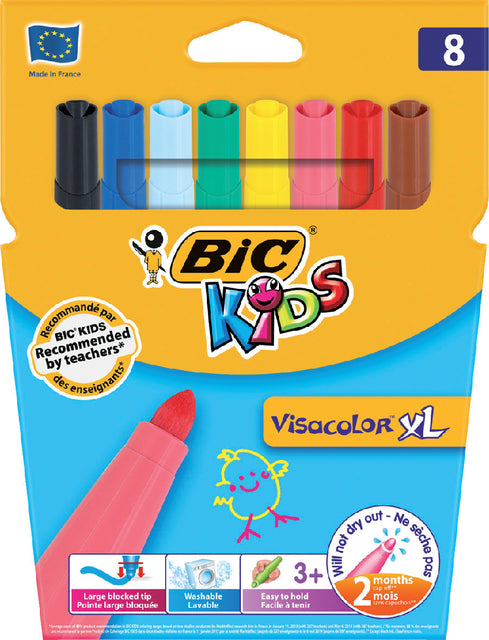 Bickids - Kleurstift bickids visacolor xl assorti