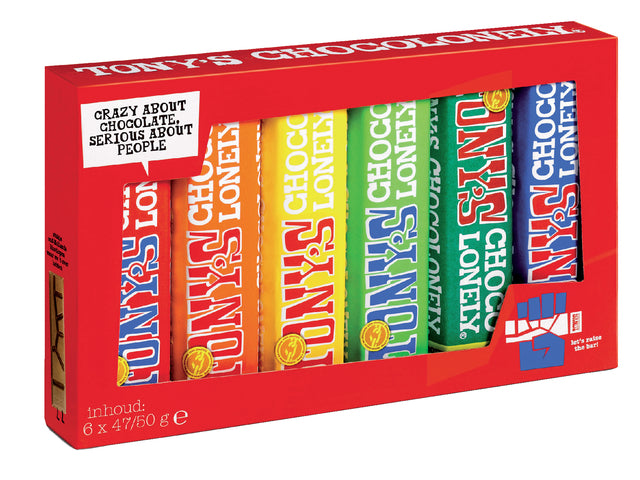 Tony's Chocolonely - Chocolade tony chocolonely proeverijtje 6 repen | 12 stuks