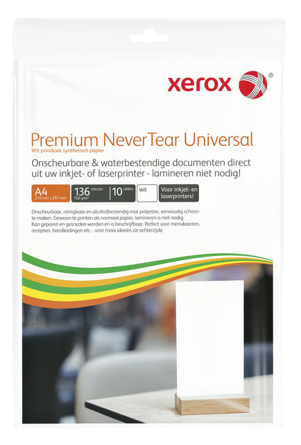 Xerox - Nevertear Universal A4 Polyester 136Micron White 10vel