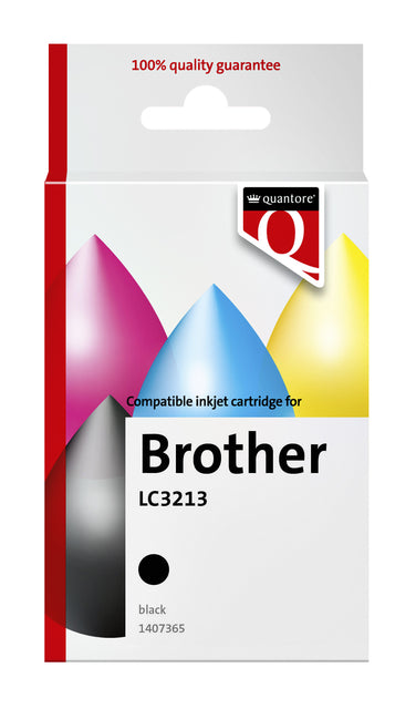 Quantore - Inktcartridge brother lc3213 zwart | 12 stuks