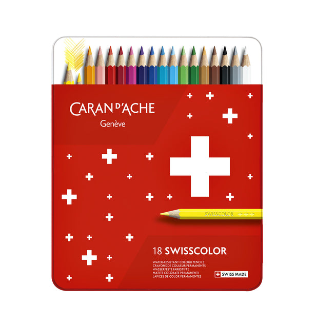 Caran D'Che - Crayons de couleur Caran D'Che Swisscolor 18 pièces TSA