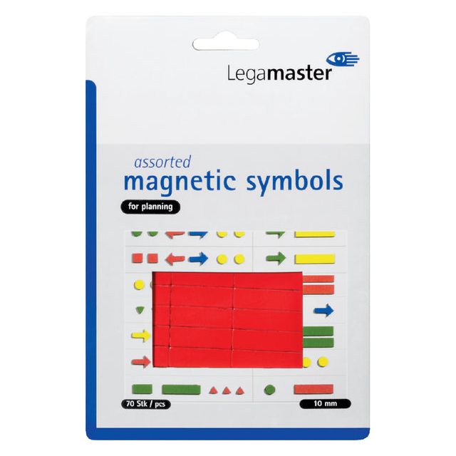 Legamaster - Magneet  symbolen 10mm rood ass