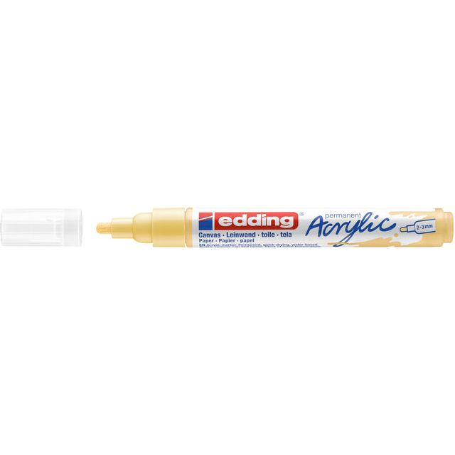 Edding - Marker acrylique Edding E -5100 Jaune pastel moyen | 1 pièce | 10 pièces