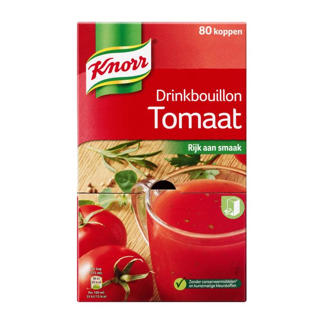 Knorr - Drinkbouillon knorr tomaat | 6 stuks