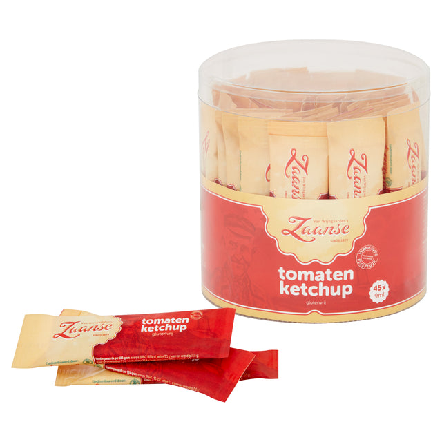 Zaanse - Ketchup de tomate 45x9ml | Pot une pièce 45