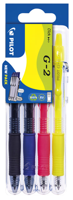 Pilot - Gelschrijver pilot clicker set2go m neon assorti