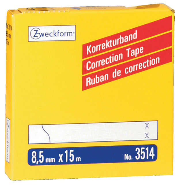 Avery Zweckform - Correctione Zweckform 3514 8,5 mmx15m 2 Regeln