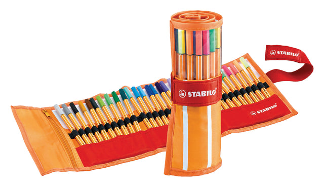 Stabilo - Point 88 Fineliner, ensemble de rouleaux de 30 pièces en couleurs assorties