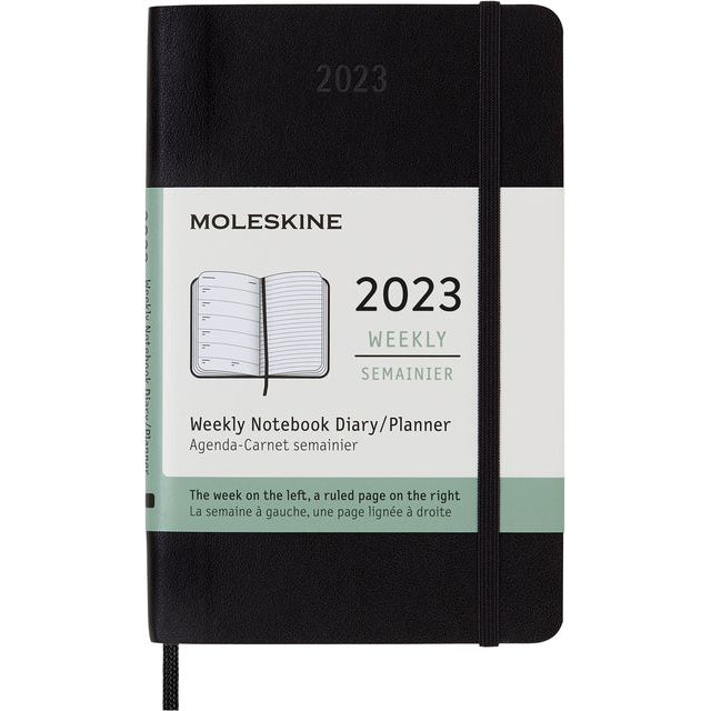 Moleskine - Agenda Notebook 2023 MSK 12mnd Pocket Sc Black | 1 pièce